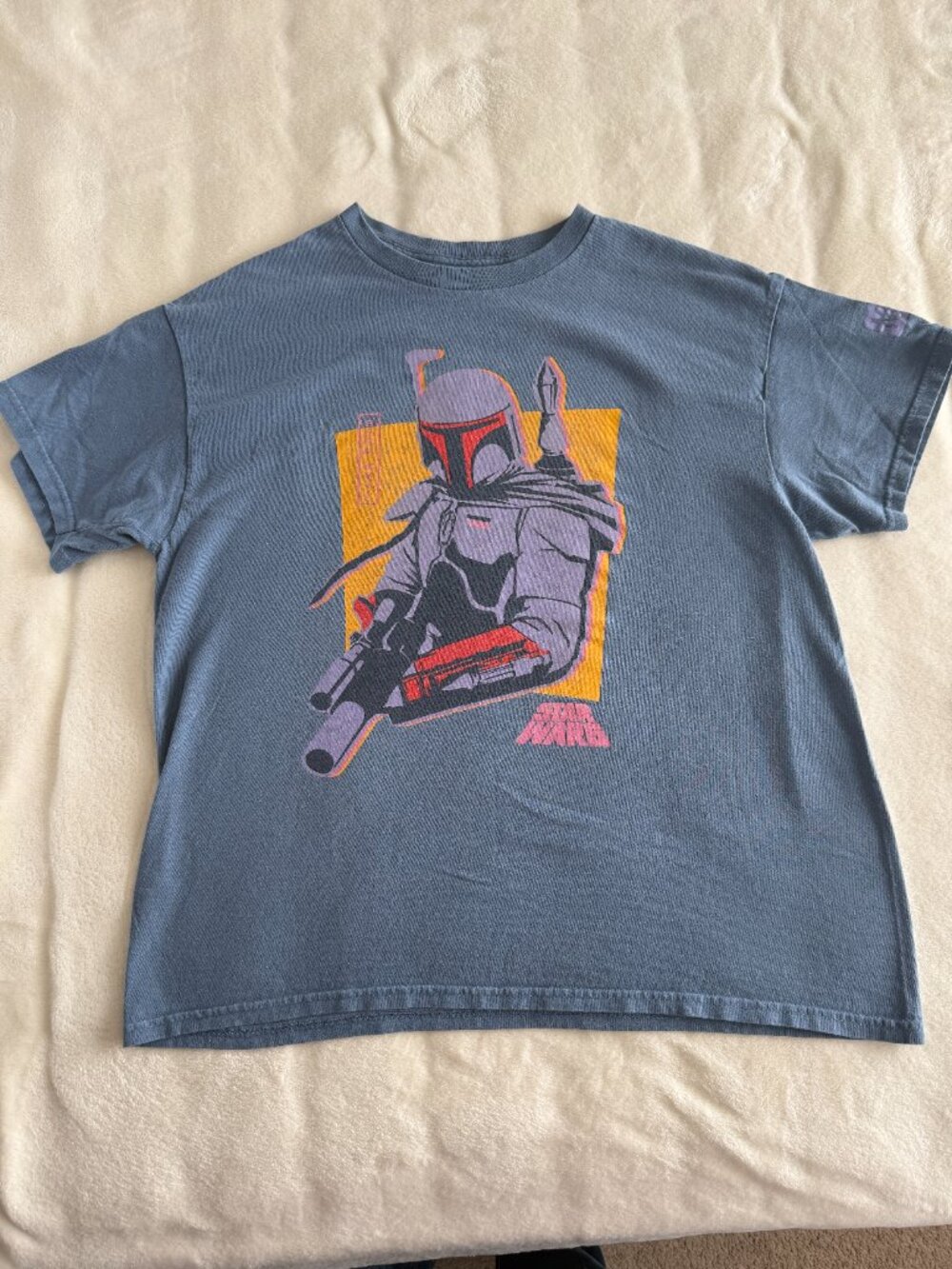 Star Wars Boba Fett NEFF Graphic T-Shirt Gray Adult L Short Sleeve Disney